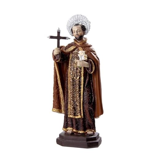 Figura San Juan de la Cruz Resina Pintado a Mano 20 cm