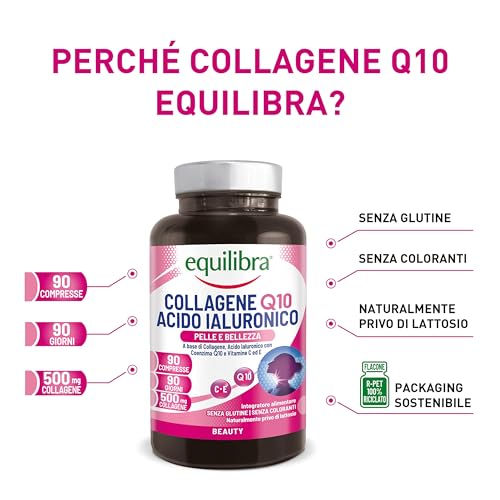 equilibra - Equilibra Collagene Q10 Acido Ialuronico, 90 compresse Vitamine 99 g unisex - 3