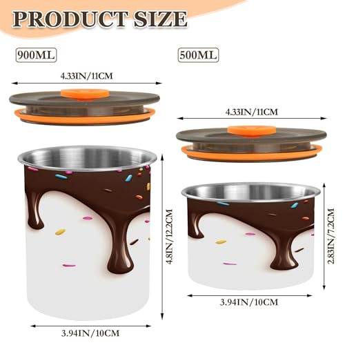 Envase de café de acero inoxidable hermético de 500 ml miniatura 3