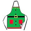 Mommy and Me Aprons 2 Pack Christmas Family Matching Aprons Set Kids Xmas Elf Costume Kitchen Holiday Party With Pockets #1