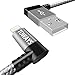 Produktbild TOWAYS iPhone Ladekabel Lightning Kabel 90 Grad Winkel [ MFI Zentifiziert ] 1.2M Schnell USB Datenkabel für iPhone 11, XS Max, XR,X,8, 7, 6, 5 iPad und weitere - Grau