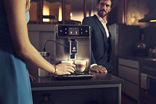 Saeco Super-Automatic Espresso Coffee Machine With An Adjustable Grinder, Double Boiler, For Brewing Espresso, Cappuccino, Latte & Flat White. Sm7685 Xelsis #TOP3