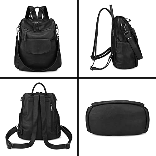 Image of Uromee Backpack Purse for Women Vegan Leather Ladies Fashion Travel Shoulder Bag Convertible