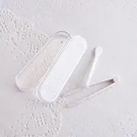 Conjunto especial de 5 peças de lentes de contato portáteis e kit de viagem (branco)