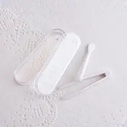 Conjunto especial de 5 peças de lentes de contato portáteis e kit de viagem (branco)