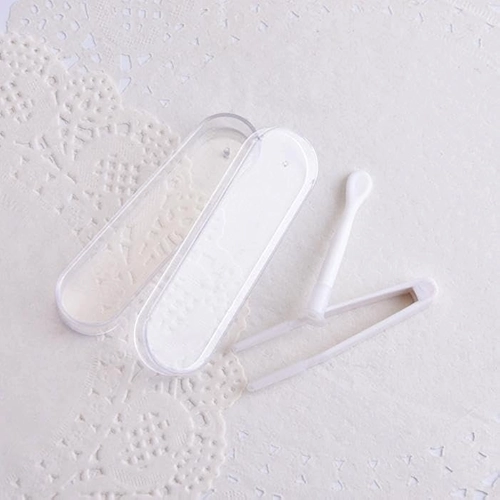 Conjunto especial de 5 peças de lentes de contato portáteis e kit de viagem (branco)