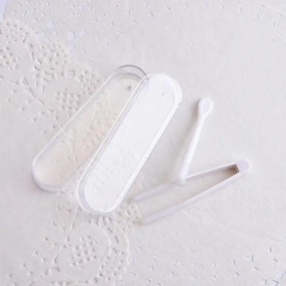 Conjunto especial de 5 peças de lentes de contato portáteis e kit de viagem (branco)