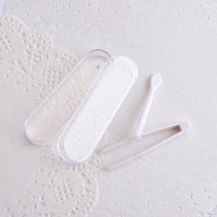 Conjunto especial de 5 peças de lentes de contato portáteis e kit de viagem (branco)