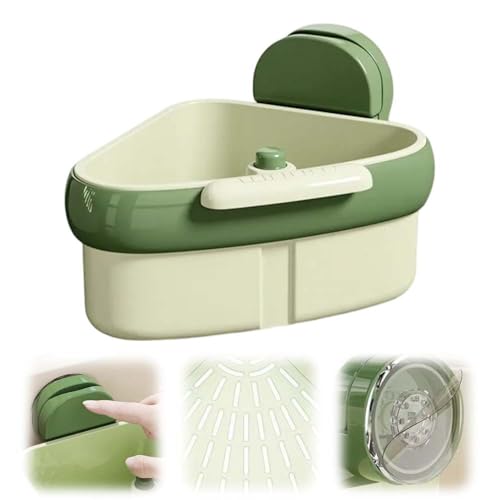Estante de Esquina para Fregadero con Ventosa Verde