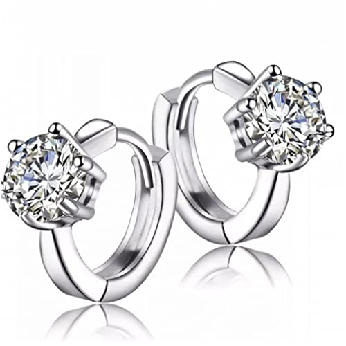 Cadeau d'anniversaire idéal : Créoles en argent et zircone cubique pour illuminer son sourire