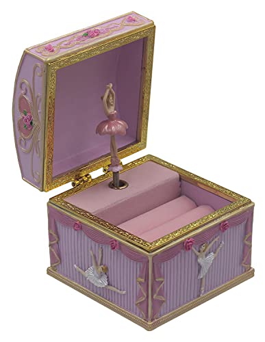 Singeek Ballerina Music Box With Jewelry Box, Musical Box Plays Swan Lake Tune Sculpted Hand-Painted Ballet Recital Gifts For Birthday Christmas (Pink) #TOP11