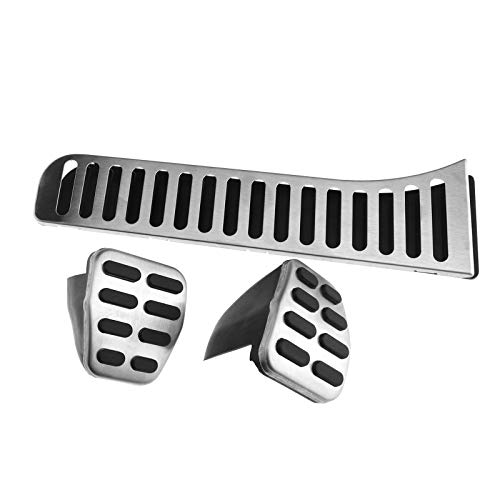 Car Fuel Brake Clutch Pedal Cover Compatible with Jetta MK5 MK6 CC Scirocco B6 Kit of 3