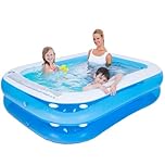 Splosh Inflatable Family Swimming Pool - Large Rectangle Kids Paddling Pool 2m x 1.5m - Easy To Inflate - Kids Paddling Pools For Garden