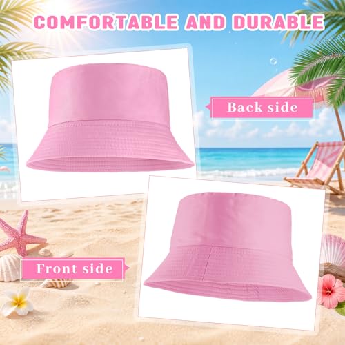 Image of 36 /24 /12 Pcs Bucket Hats for Men Women Bulk Cotton Fishing Cap UV Protection Beach Foldable Solid Color Sun Cap