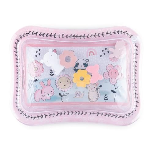 Image of The Peanutshell Tummy Time Water Play Mat for Babies, Girls High Contrast Sensory Developmental Toy, Infant Baby Floor Toys Games, Baby Essentials Must Haves - Happy Garden