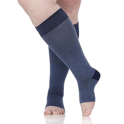 Image of VIM & VIGR Cotton 20-30 mmHg Open-Toe Compression Socks
