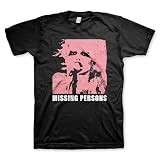 2Bhip Missing Persons Dale Adult Short Sleeve T-Shirt 80s Rock Band Vintage Style Graphic Tees - Black, Large