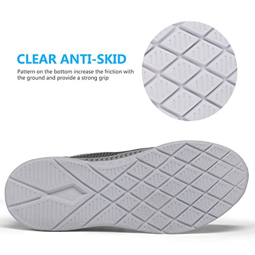 Men's Walking Shoes Casual Sneakers - Athletic Running Non-Slip Lightweight Outdoor Fashion Sneaker Dark Grey
