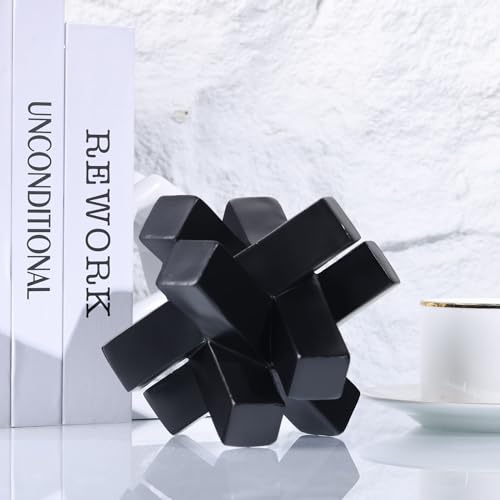 Estatua nudo geométrica negra para decoración de mesa miniatura 3