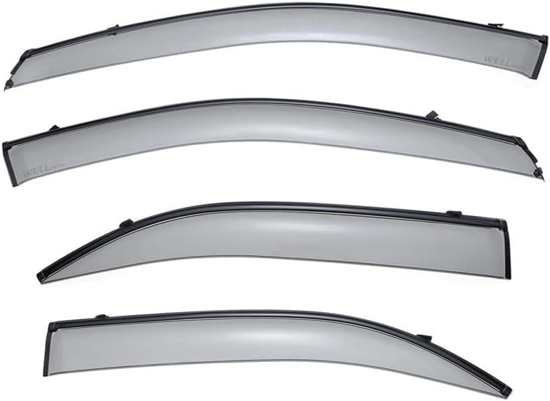 WellVisors Window Visors Wind Deflectors Compatible with Kia Sorento 2003-09 with Black Trim Rain Guards 3-847KA001