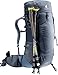 Deuter Unisex Aircontact Lite 40 + 10 L, Lightweight Backpacking & Hiking Backpack for Men & Women, 40 + 10 Liters - Black-Marine