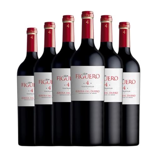 Figuero 4 Meses Tempranillo Ribera del Duero Joven – Caja de 6 Botellas de 75 cl Figuero 4 Meses Tempranillo Ribera del Duero Joven – Caja de 6 Botellas de 75 cl