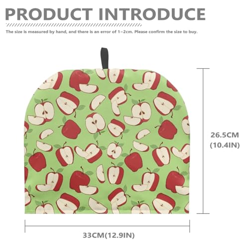 Image of Large Tea Cozy for Teapot Red Apple Print Extra Thick Tea Pot Cover Home Kitchen Decoration Insulated Teapot Cozy Dust Kitchen Accessories for Home Daily