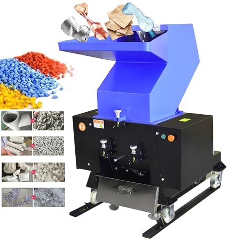 INTBUYING Electric Plastic Shredder Heavy Duty Plastic Bottle Grinder Mill Crusher Electric Chipper Granulator Grinding Machine 220V (No.400 7.5KW)
