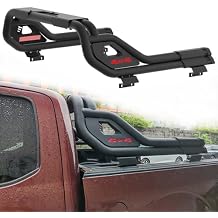 Universal Truck Bed Roll Bar for Full Size & Mid Size Trucks, Streamlined Style Cargo Chase Rack For Ford Ranger F150, For Silverado Sierra Ram 1500, Colorado, Canyon, Tacoma Tundra, Titan, Black
