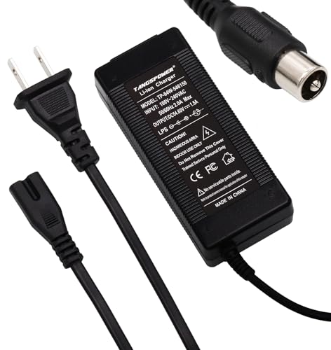 48V Charger 1500W Moped Style Charger Output 54.6V 1.5A 48 Volt RCA Plug for 13S 48v 18Ah Battery Pack