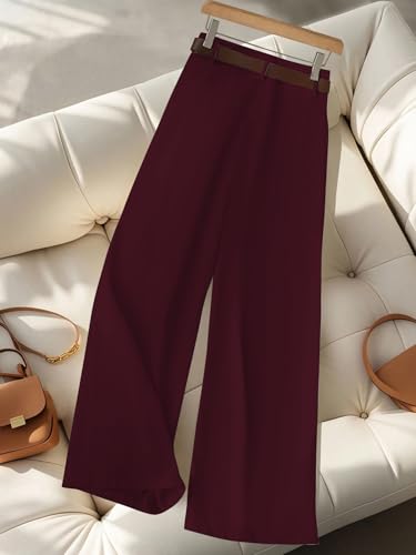 Image of KERI PERRY Trousers for Woman Pants Women's Formal Office Korean | Black Track Pant Beige| Straight | Cotton Spandex Stretchable Trouser | High-Waisted Bottom Wear