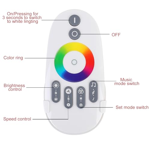 SUPERNIGHT LED RGB Music Touch Controller RF Sensitivety Backlight RF Remote Touching Color 3.5MM Audio 15 Music Modes LED Light Strip Controller
