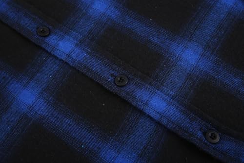 Alex Vando Mens Button Down Shirts Regular Fit Long Sleeve Casual Plaid Flannel Shirt