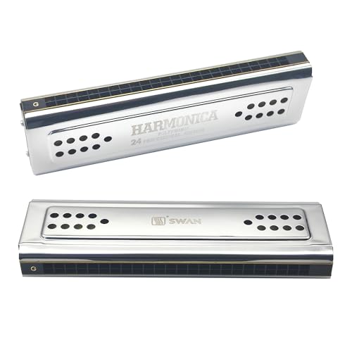 Professional Swan 24 Holes Key of C&G Double-side Tremolo Harmonica Mouth Organ Woodwind Instruments - Les Beatles, Paul McCartney, John Lennon, RIngo Starr, George Harrison Professional Swan 24 Holes Key of C&G Double-side Tremolo Harmonica Mouth Organ Woodwind Instruments – Image 6