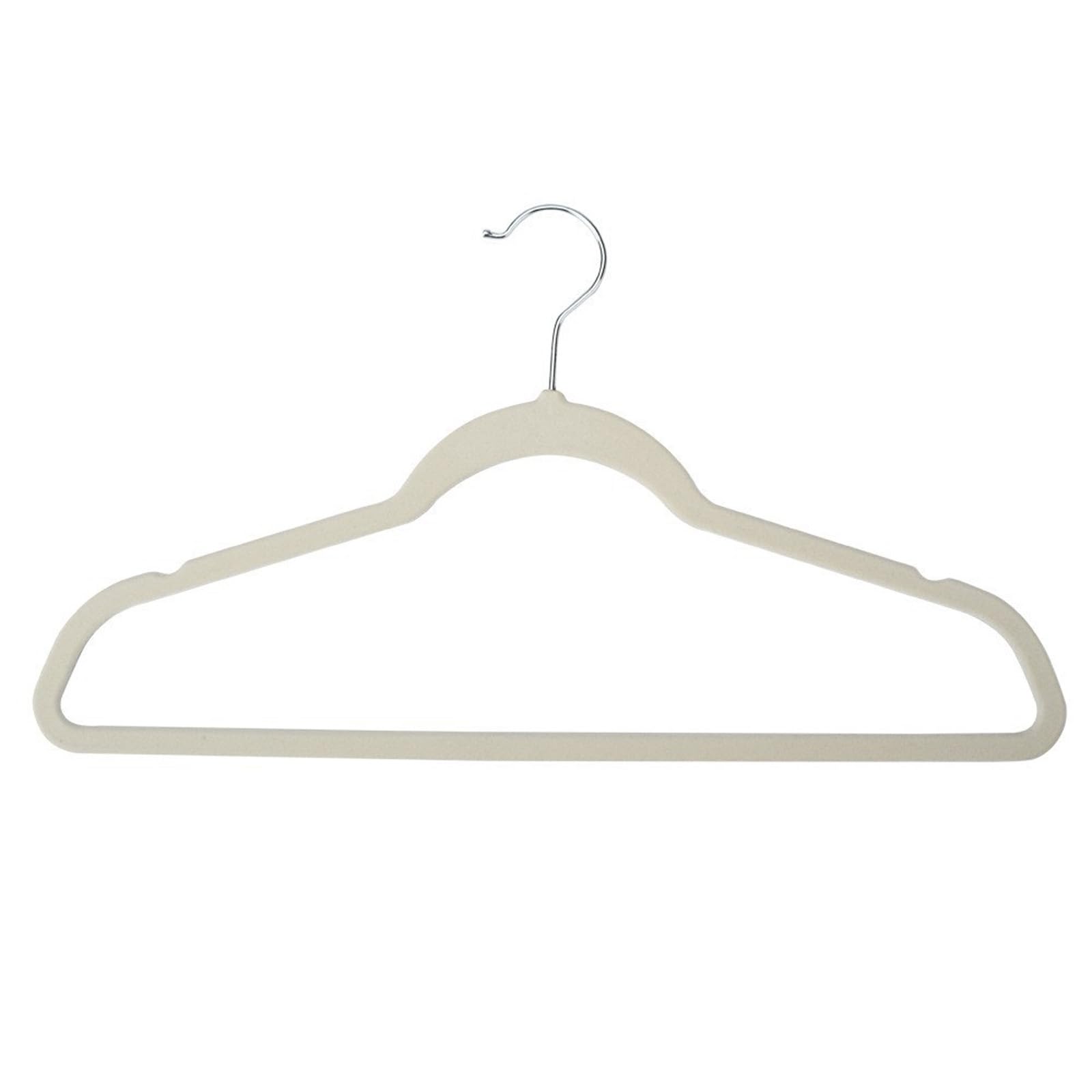Perchas Multiusos aterciopeladas Recubrimiento Antideslizante sin rastros Diseño Cuidado Perfil Delgado Maximiza Espacio en Armario Percha Aterciopelada Lana