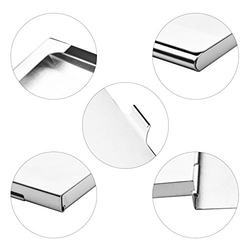 homEdge Super Light Stainless Steel Business Card Holder, Slim Professional 2 Packs Card Case for Traveling and Business