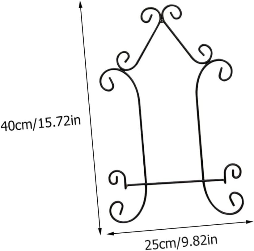 Ipetboom 2pcs Iron Plate Display Stand 25x40cm Wall-Mounted Artwork Rack Sturdy Metal Hanger for Plates and Artwork for Home and Gallery Use