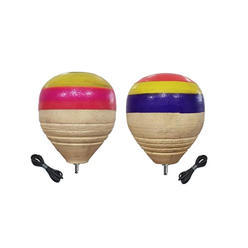 Buy Marutham Pambaram Game Spinning Top Pack of 2 Wooden Spinning