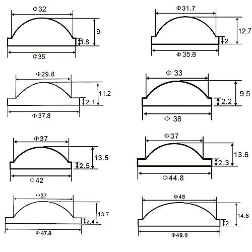 Lente asférica PMMA 33mm para mejorar la visibilidad en bicicleta 6