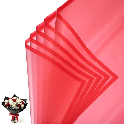 Papier d'emballage pour fleurs rouge glacé imperméable PATIKIL pour loisirs créatifs