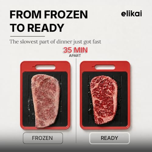 ELIKAI 4 en 1 bandeja para descongelar con tabla de cortar miniatura 2