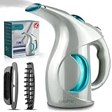 ELITAPRO Portable Garment Steamer - 1200W Travel Size - Quick Heating, Dry Steam - Handheld Clothes Steamer for Home, Office, & Travel - Fabric Brush Included