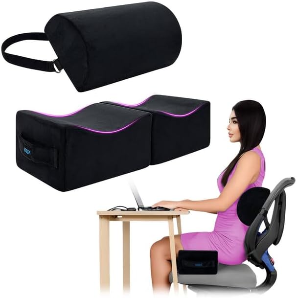AOSSA BBL Pillow After Surgery, Brazilian Butt Lift Booty + Back Support Cushion, Foam Butt Pillows for Sitting Driving, Travel Lifting Seat Cushion, Post Surgery Wedge Pillow, BBL Recovery Kit