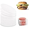 200 Disques à Burger En Papier Sulfurisé 12 Cm - Antiadhésif, Résistant à La Chaleur (220°C), Pour Cuisson Et Congélation