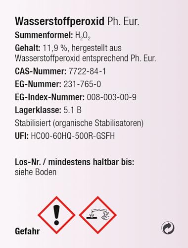 Wasserstoffperoxid 11,9% (Ph. Eur.) 1 L – Kopp, Rottenburg