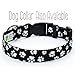Triple Handle Dog Leash - 3 Handles at 12, 20, and 72 Inches - 6 Foot Lead - Walking - Training - Traffic - Designer Pawprints on Black - Original Stay-Flat Design - Handmade by Green Acorn Kitchen