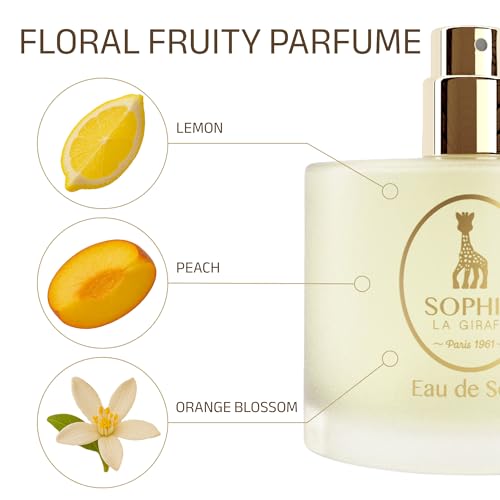 Image of Sophie la girafe Eau de Soin (Scented Skincare Water) | Includes Sophie Teether | Alcohol Free | Nostalgic Childhood Scent of Orange Blossom & Vanilla (50 ml or 1.7 fl oz)