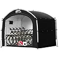 Happy Travel Bike Storage Tent Shed, Outdoor Waterproof Bicycle Covers Shelter with Window for 2/3/4/6/8 Bikes,Oversized Outside Portable Sheds for Lawn Mower,Garden Tools