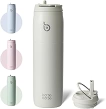 BOTTLE BOTTLE Water Bottle, 33.8 fl oz (1 L), Large Capacity, 33.8 fl oz (1000 ml), Includes Straw, Direct Drinking, Hot and Cold Insulated, Vacuum Insulated, For Kids, Adults, Includes Handle,