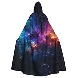 YLJuer Panorama Galaxy Desk Print Adult Hooded Cloak